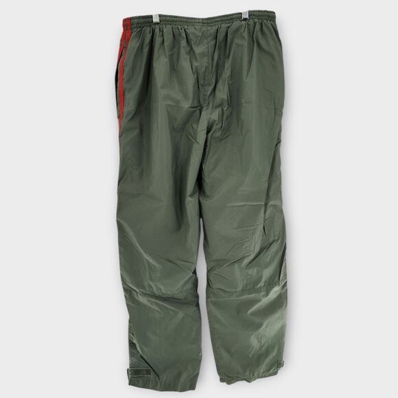 Adidas Windbreaker Track Pants Men's XL Gray Green Red Stripe Mesh Lined Active - Picture 4 of 7